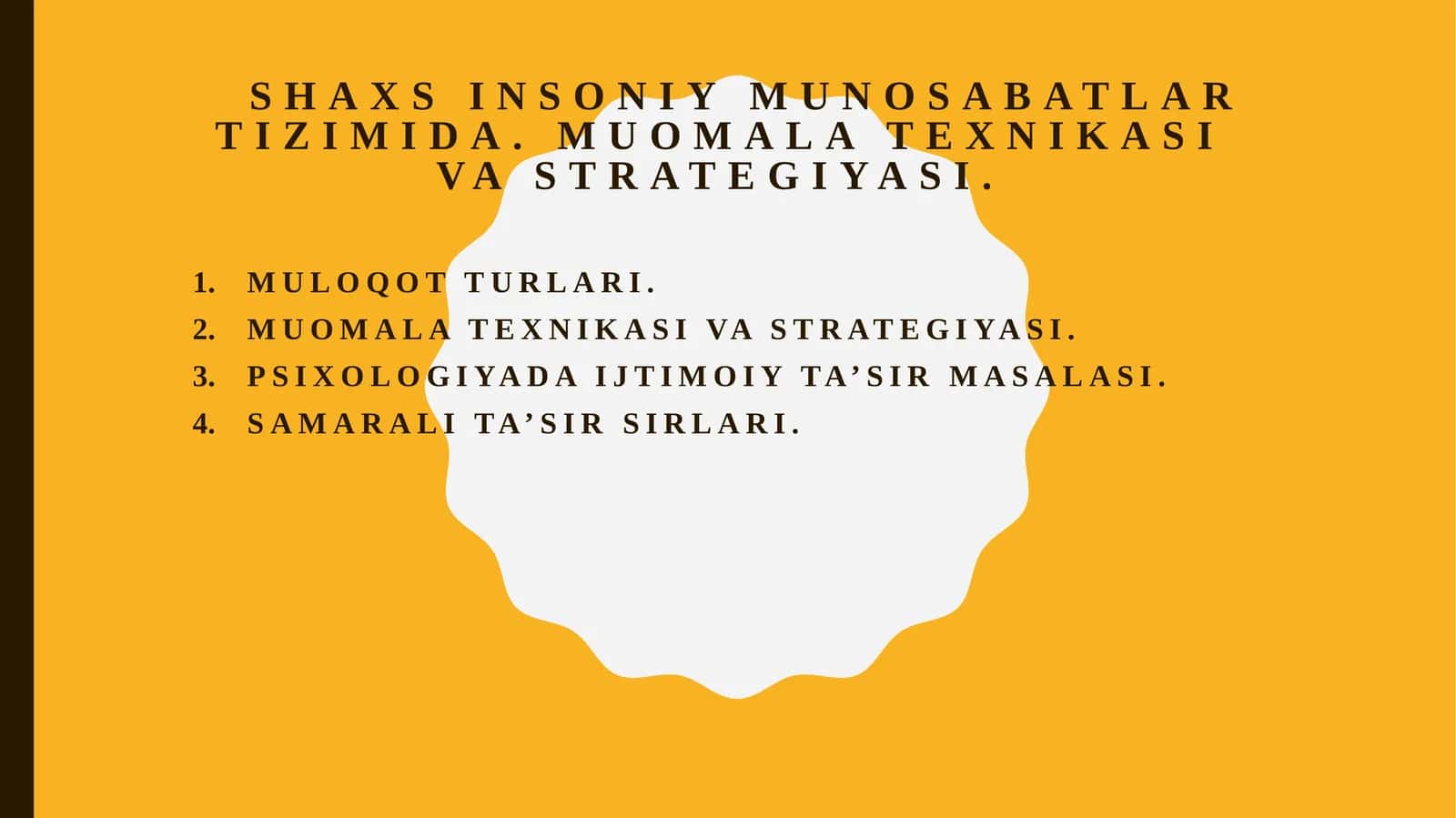 MULOQOT HAQIDA TUSHUNCHA 1