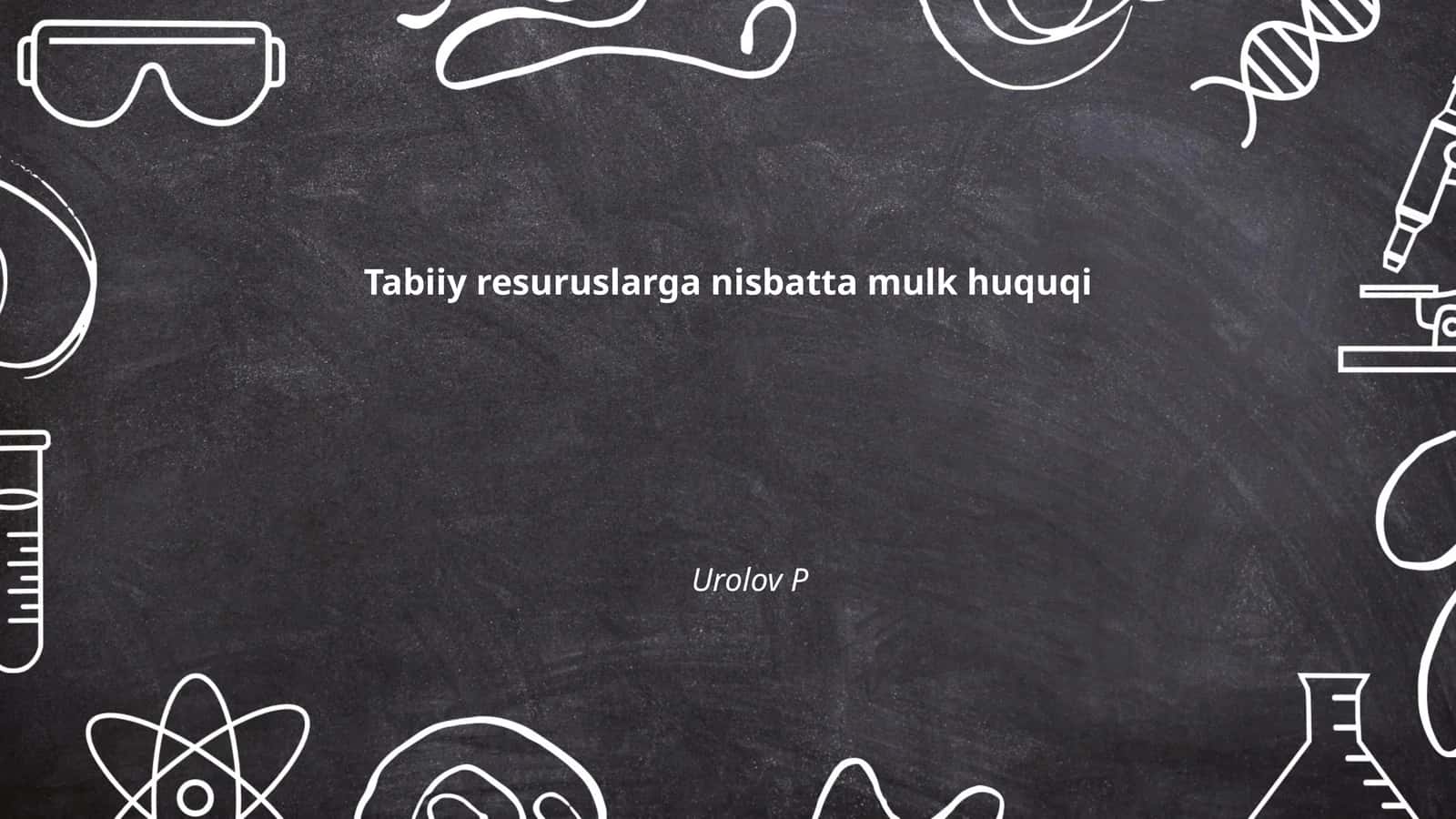 Tabiiy resurslarga mulkchilik turlari 1
