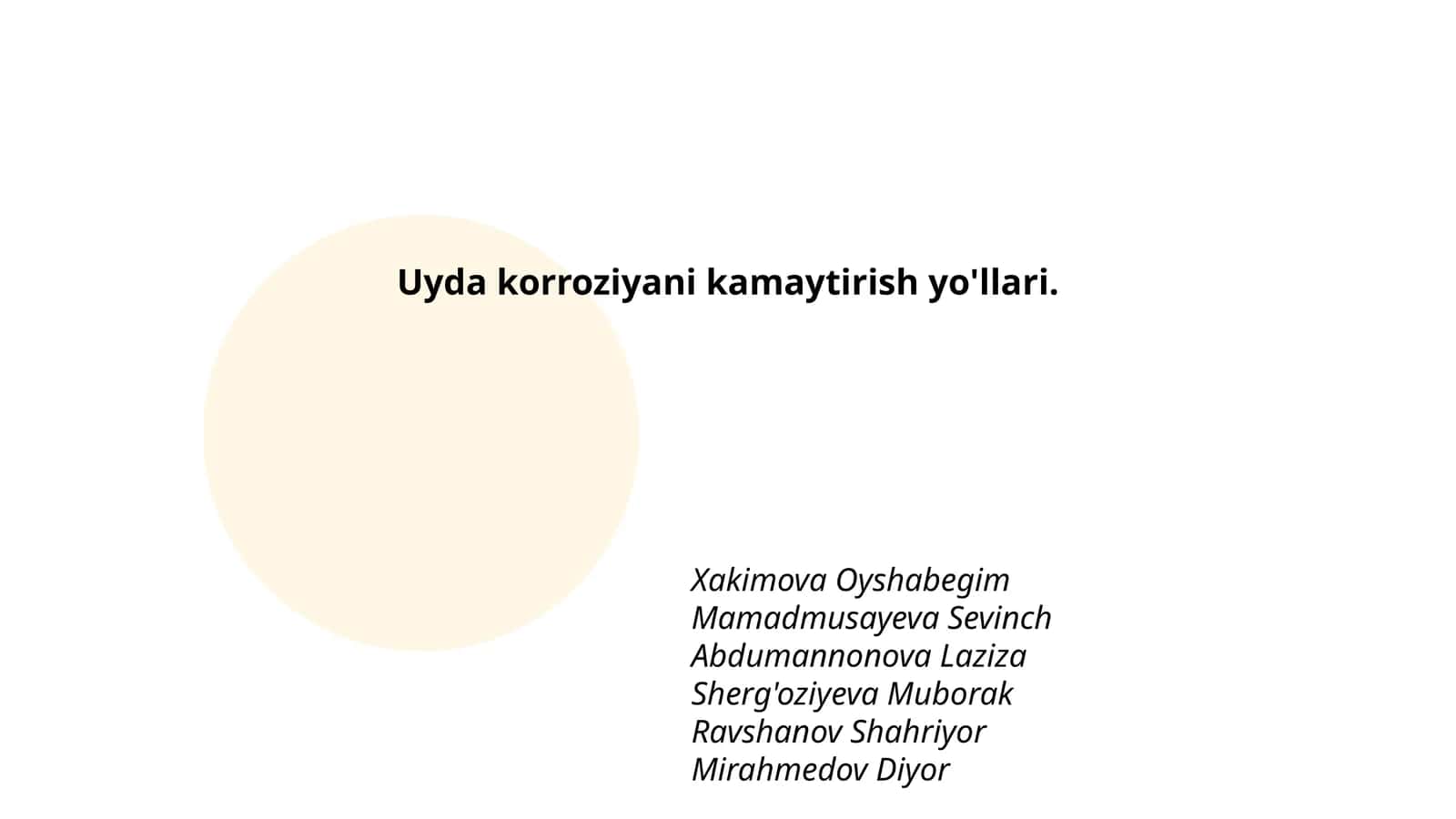 Uyda korroziyani kamaytirish yo'llari 1