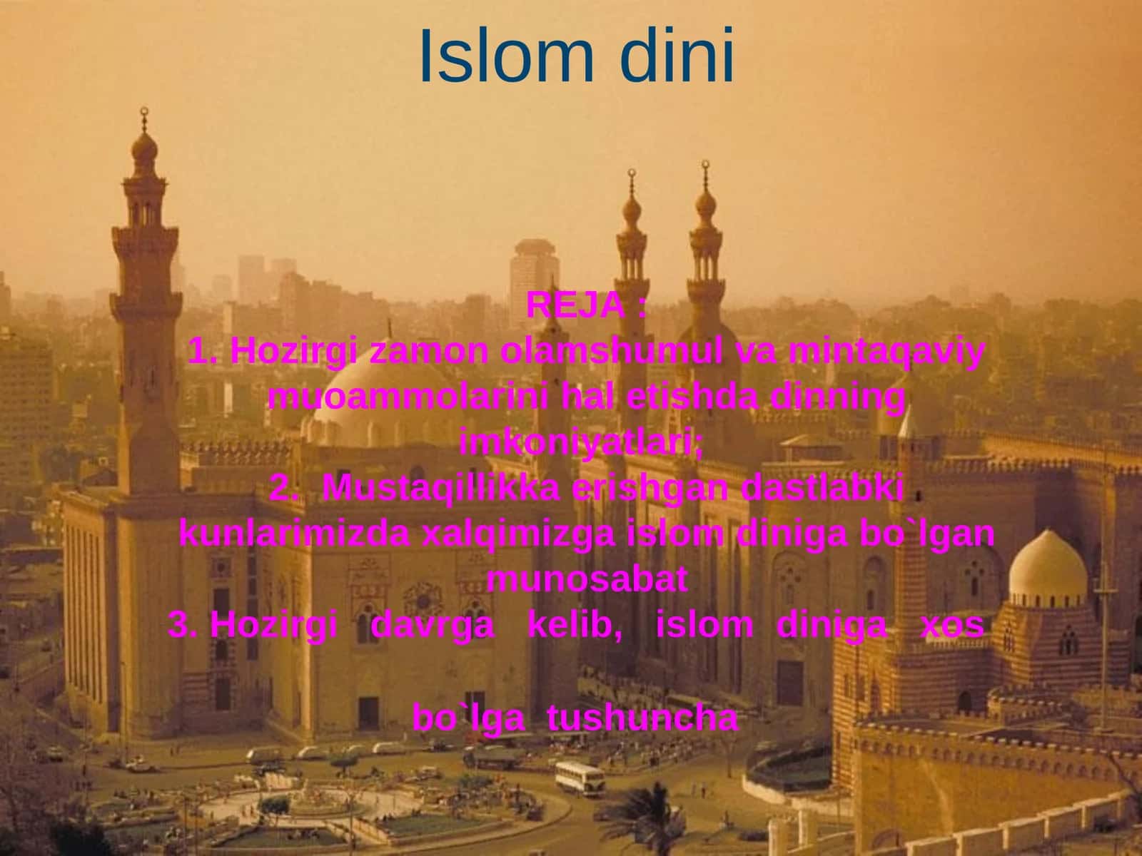 Islom xaqoniyati va rabboniylik 1