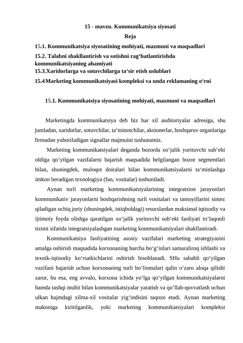 Kommunikatsiya siyosati 1