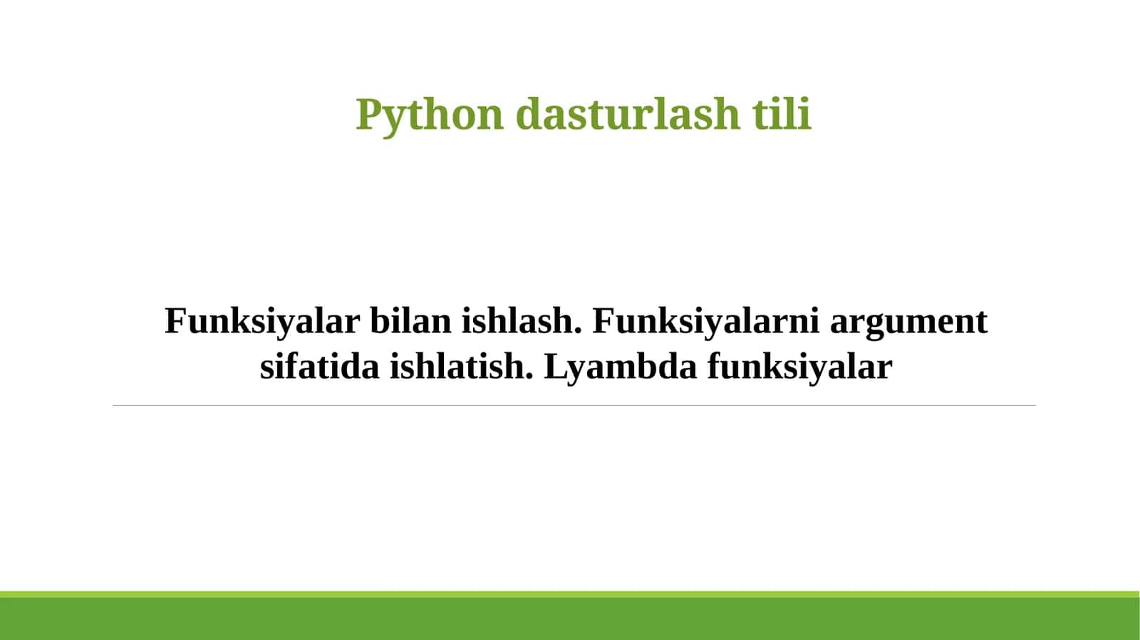 Funksiyalar 1