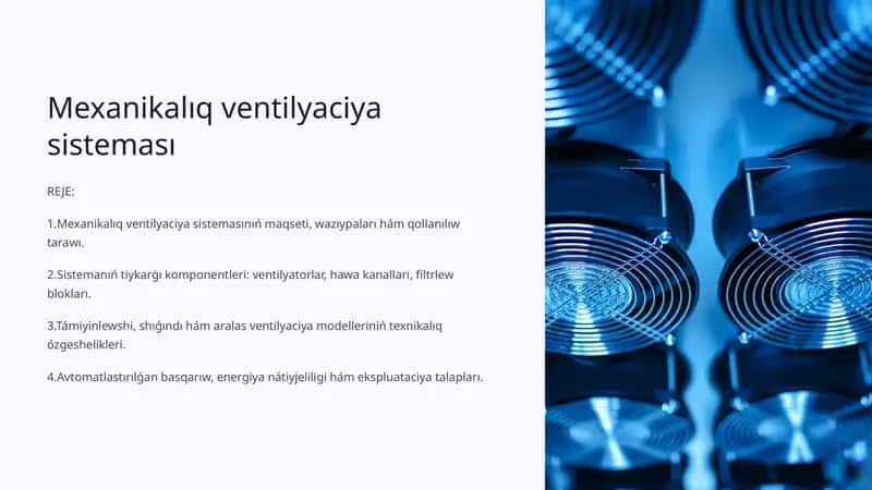 Mexanikalıq ventilyaciya sisteması 1