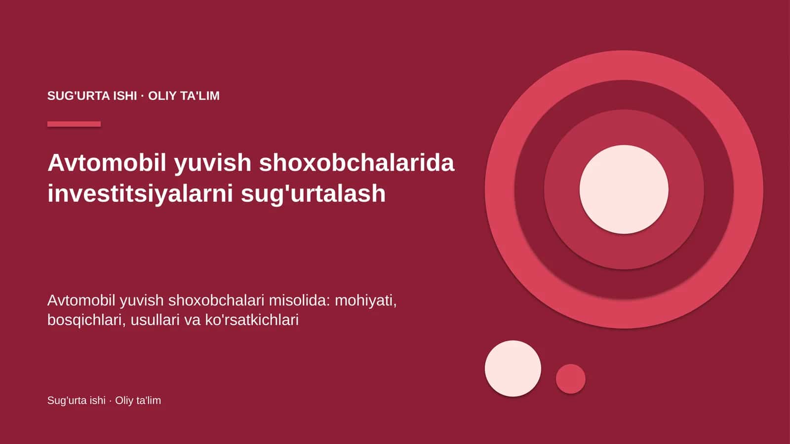 Investitsiyalarni sug'urtalash: mohiyati 1