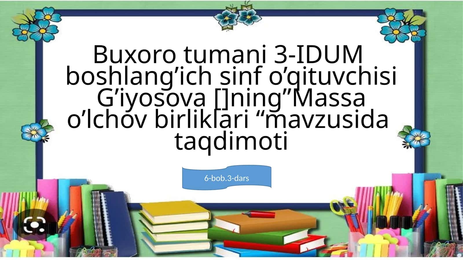 Massa o'lchov birliklari 1