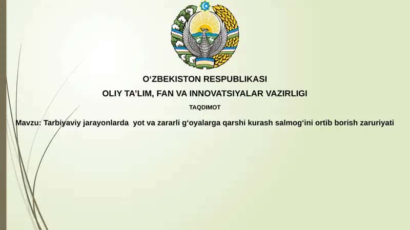 Begona va zararli g'oyalar 1