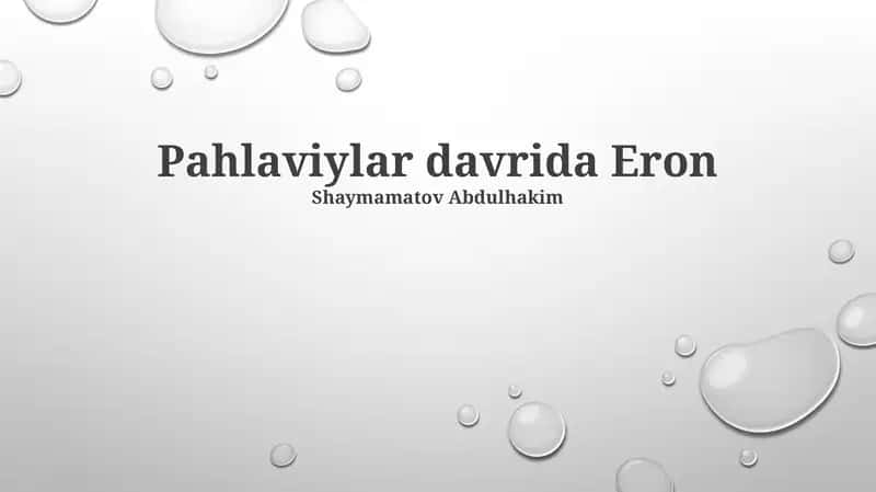 Pahlaviylar davrida Eron 1