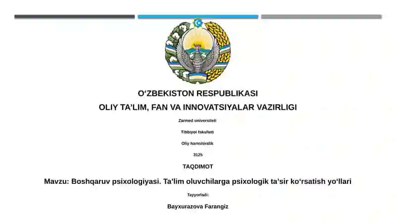 Boshqaruv psixologiyasi