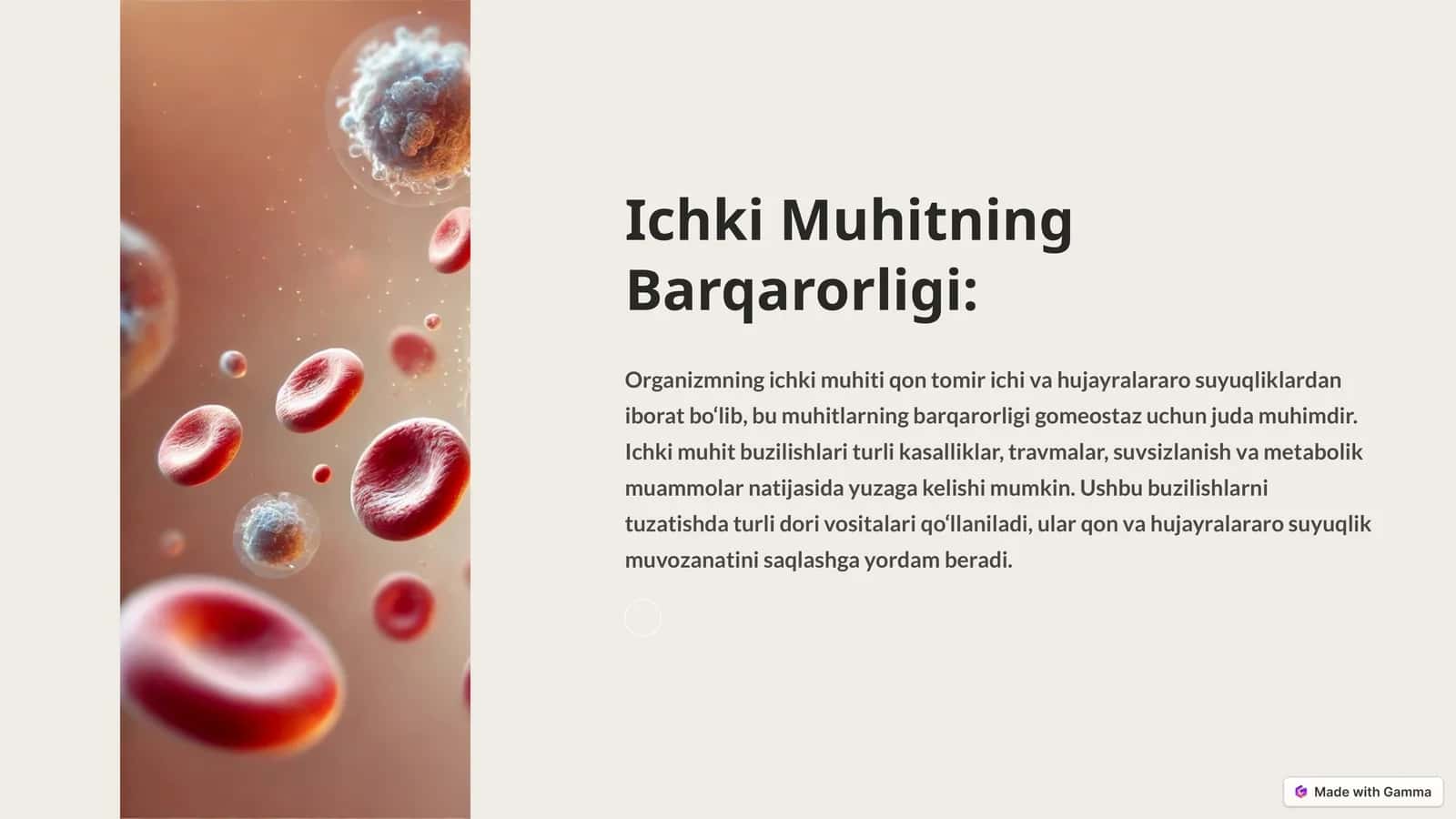 Ichki Muhitning Barqarorligi 1