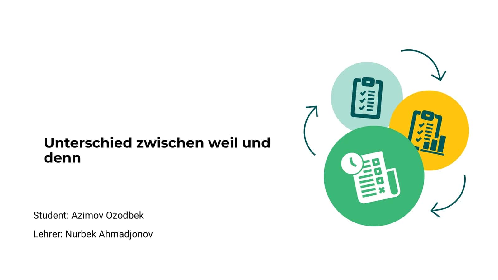 Unterschied zwischen weil und denn 1