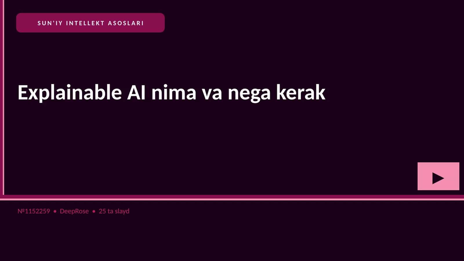 SUN'IY INTELLEKT ASOSLARI 1