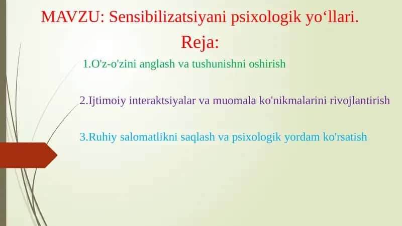 Sensibilizatsiya nipsixologik yoʻllari 1