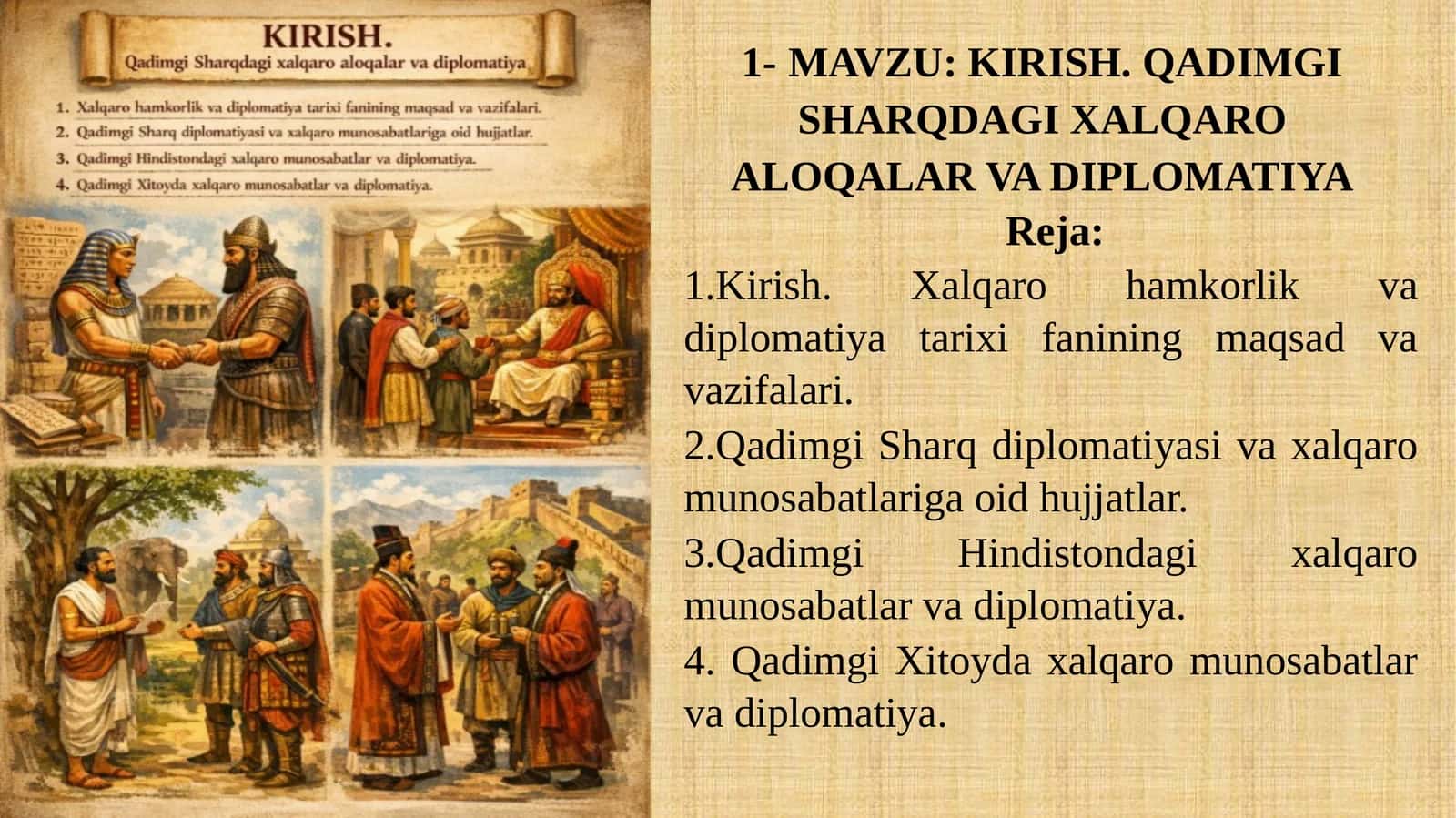 Qadimgi Sharqda xalqaro munosabatlar va diplomatiya 1