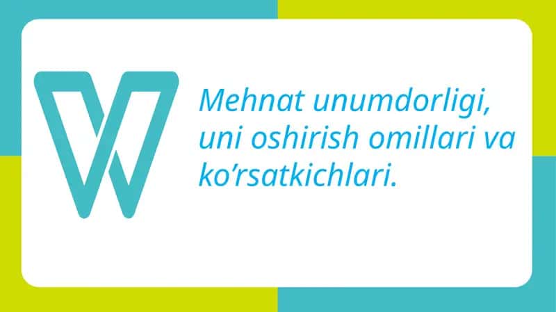 Mehnat unumdorligi 1