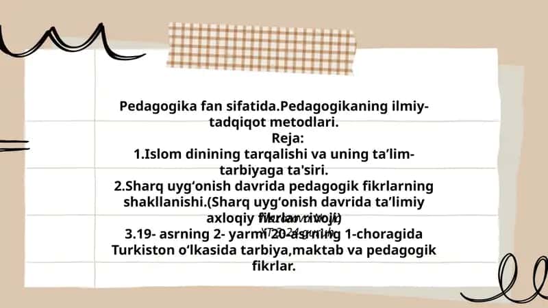 Pedagogika fan sifatida 1