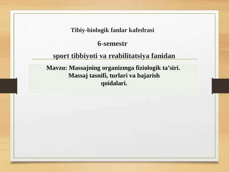 Tibiy-biologik fanlar kafedrasi 1