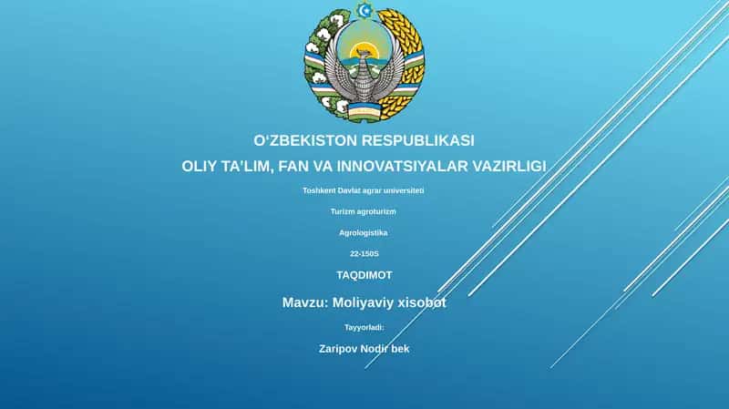 Moliyaviy xisobot 1