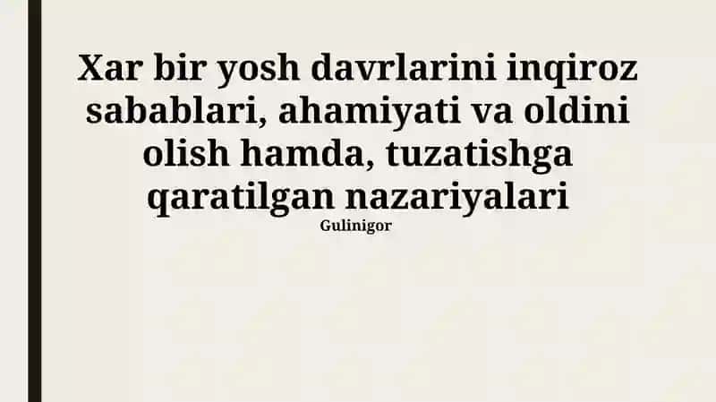 Sog'liqni saqlash tizimi va inqirozlar