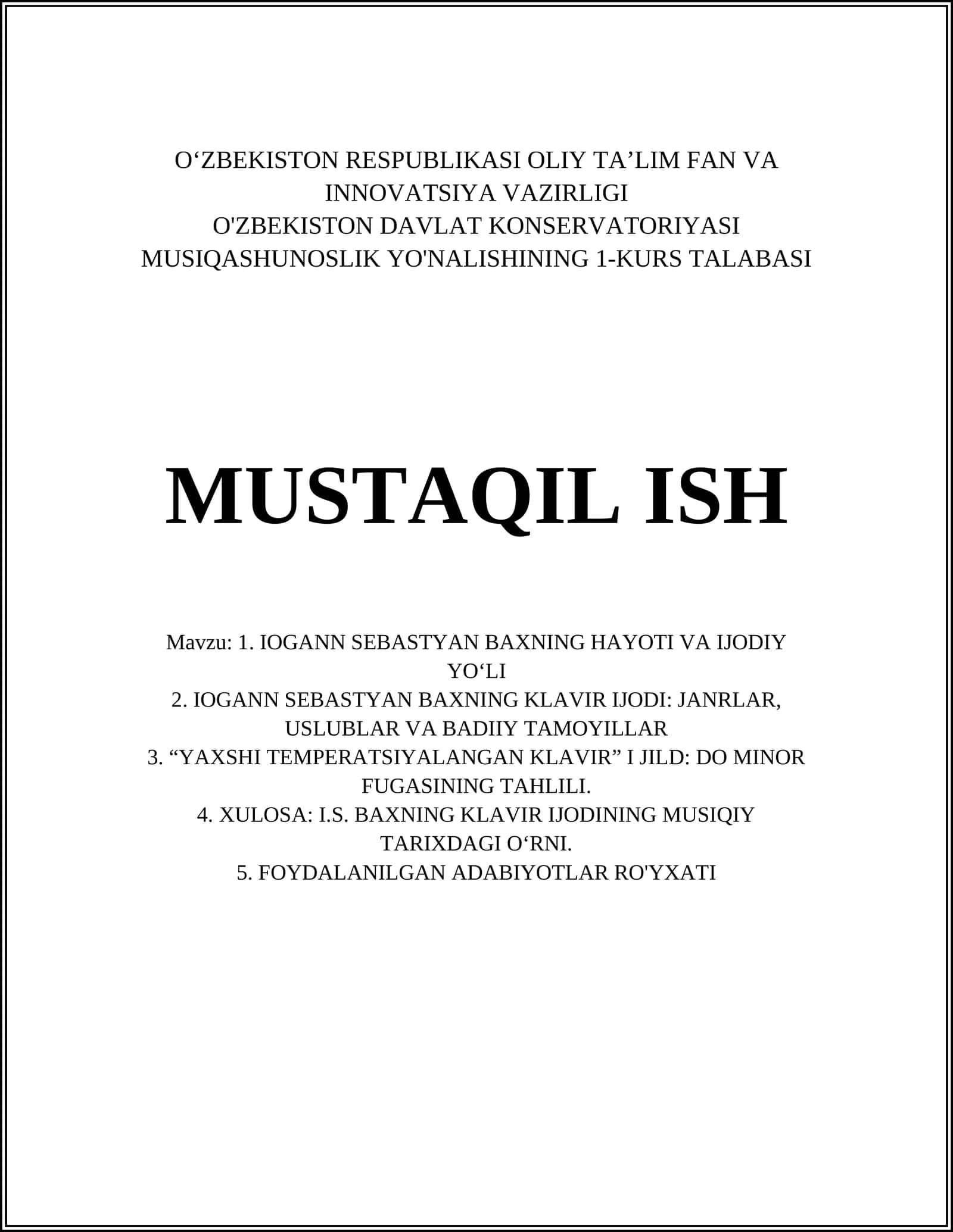 IOGANN SEBASTYAN BAXNING HAYOTI VA IJODIY YO‘LI 1