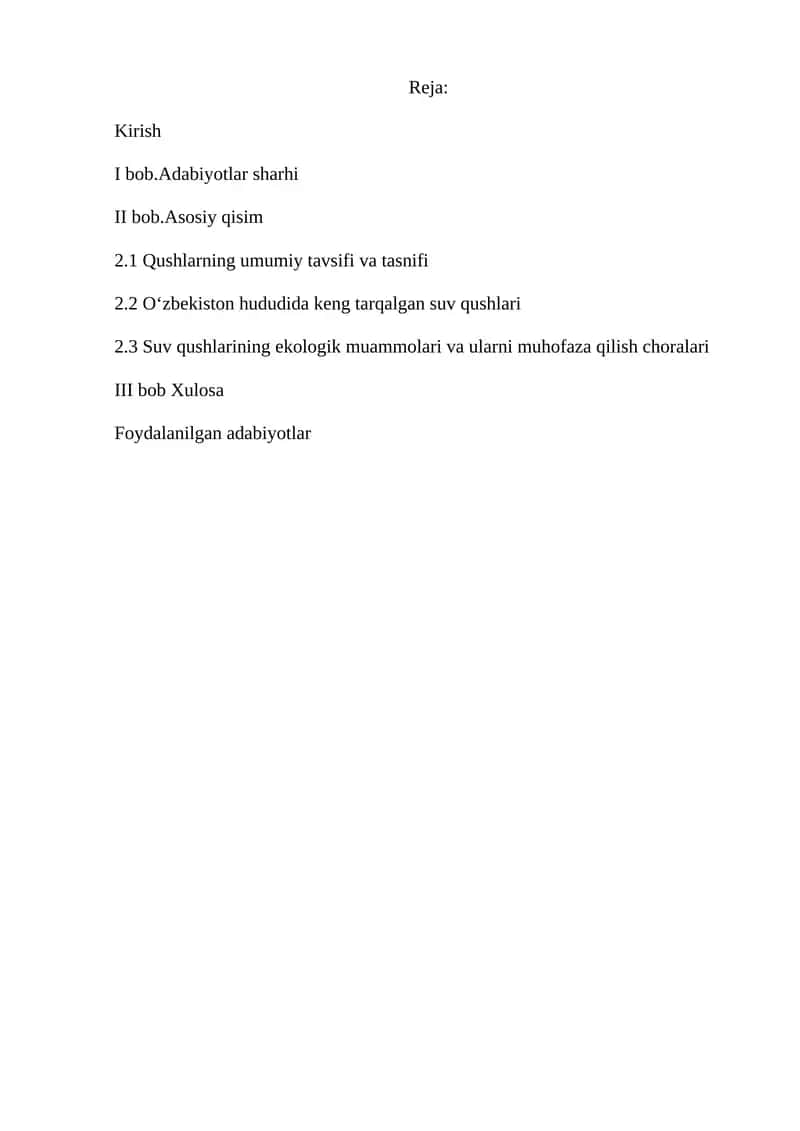 Suv qushlari ekologiyasi 1