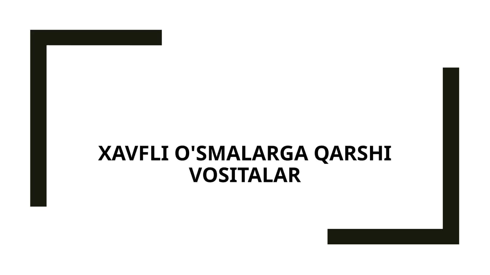 Xavfli o'smalarga qarshi vositalar 1