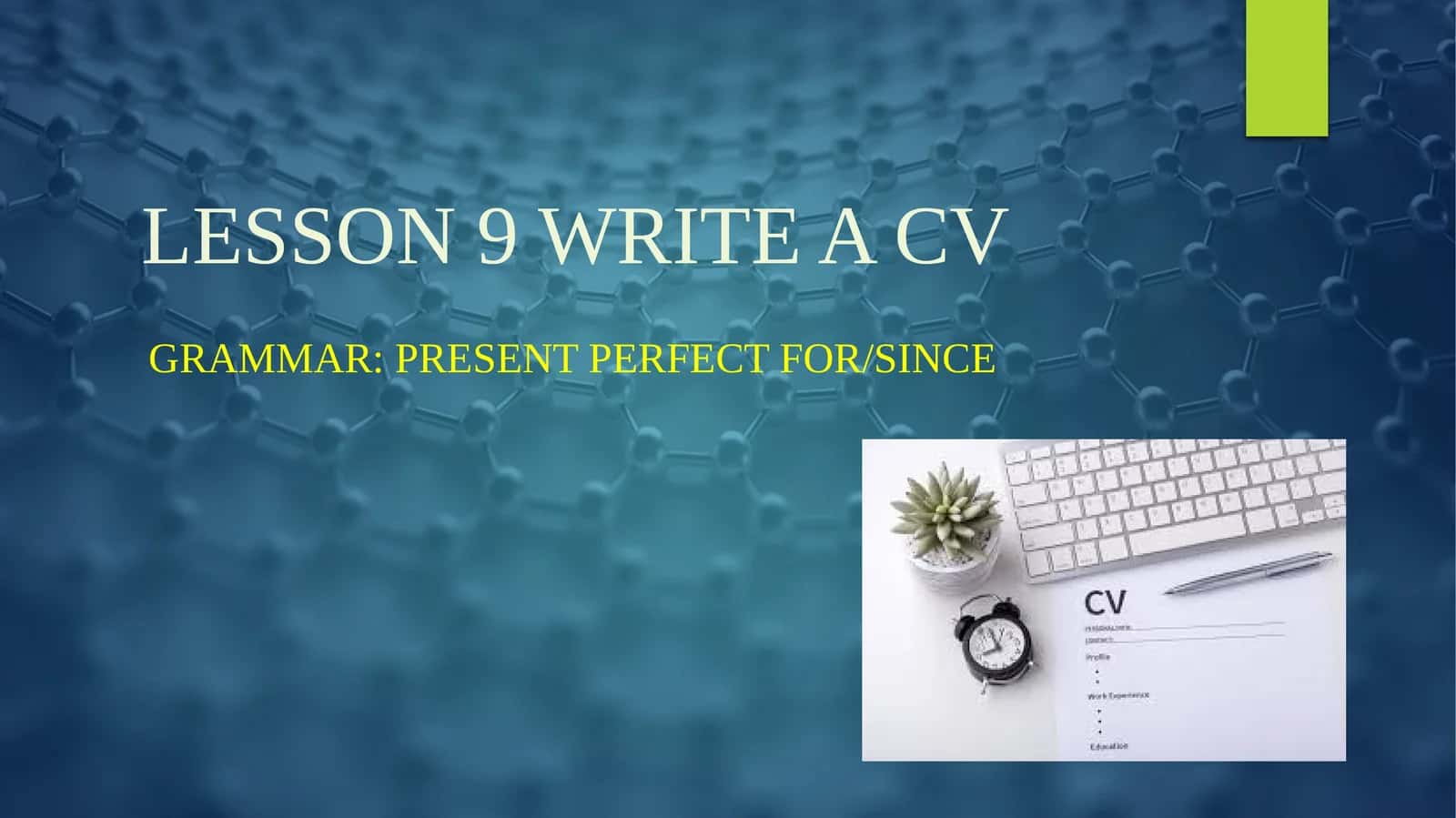 LESSON 9 WRITE A CV 1