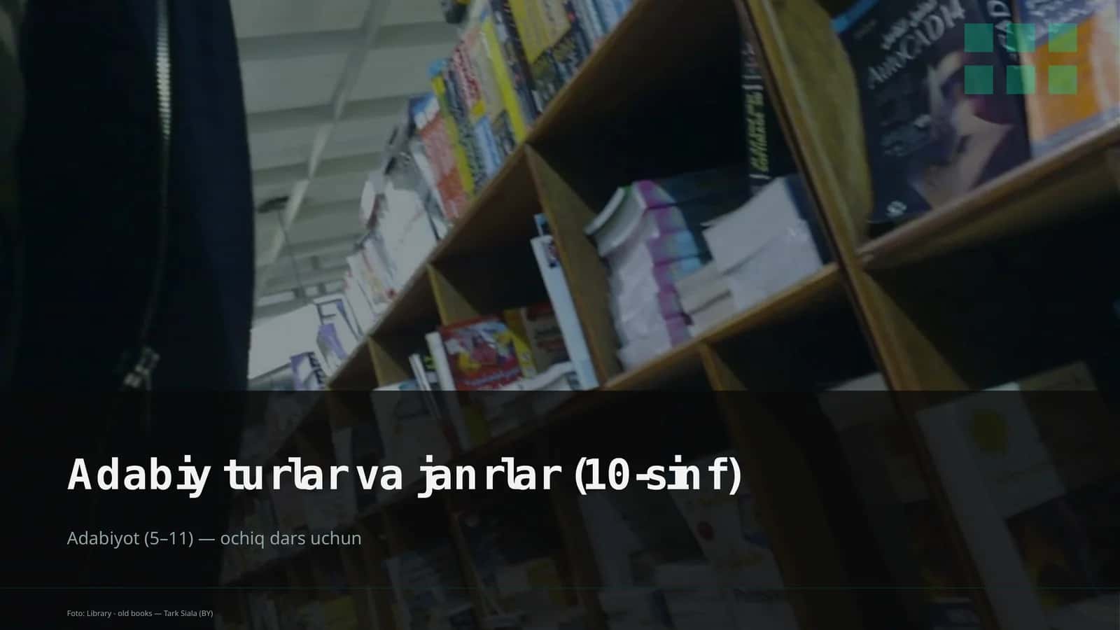 Adabiy turlar va janrlar (10-sinf) 1