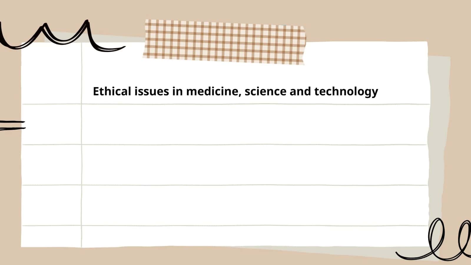 Ethical issues in medicine, science, and technology 1