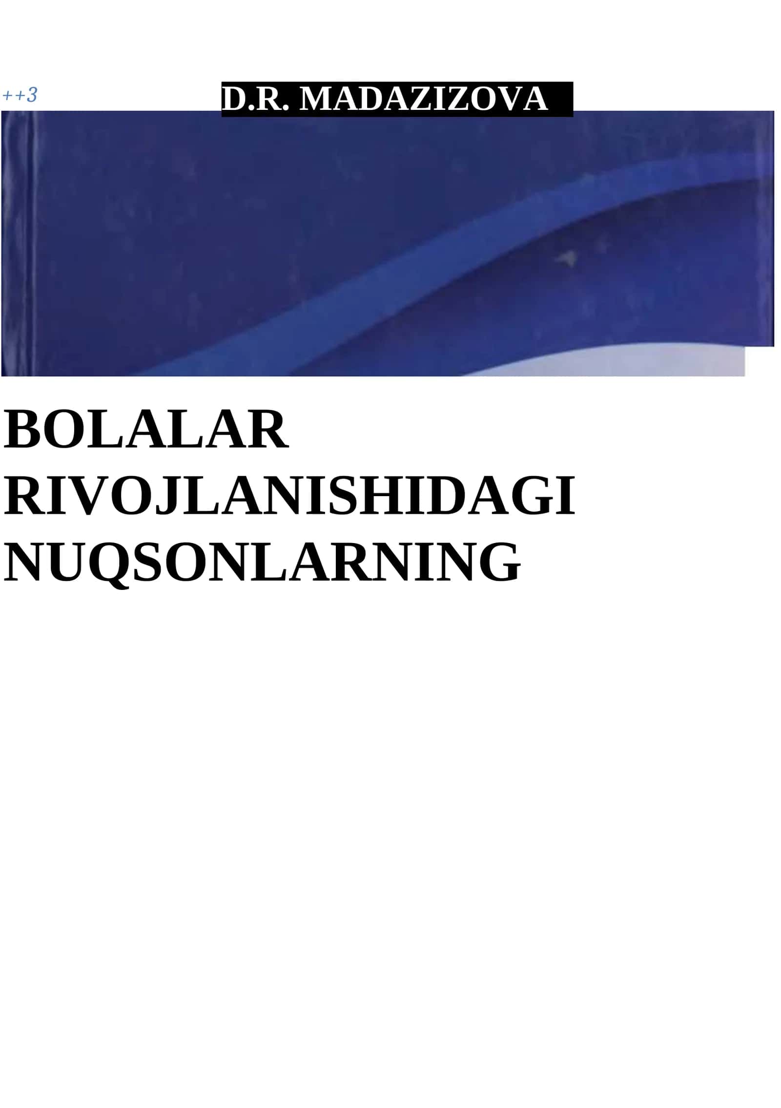 Bolalar rivojlanishidagi nuqsonlarning klinik asoslari 1