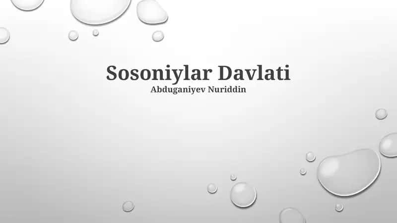 Sosoniylar Davlati 1