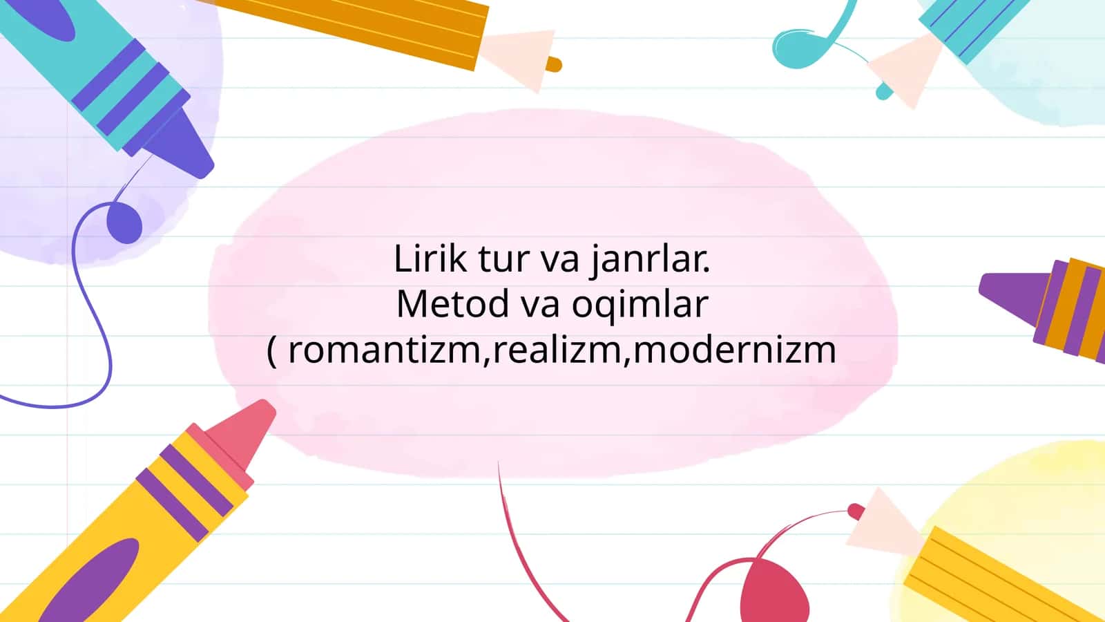 Lirik tur va janrlar 1