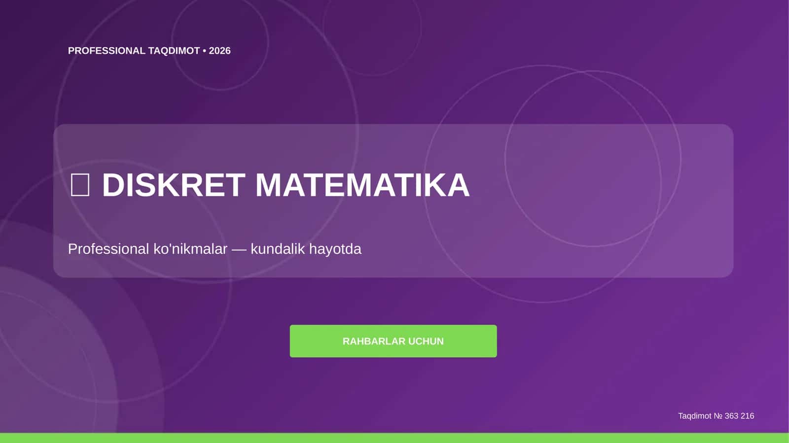 DISKRET MATEMATIKA 1