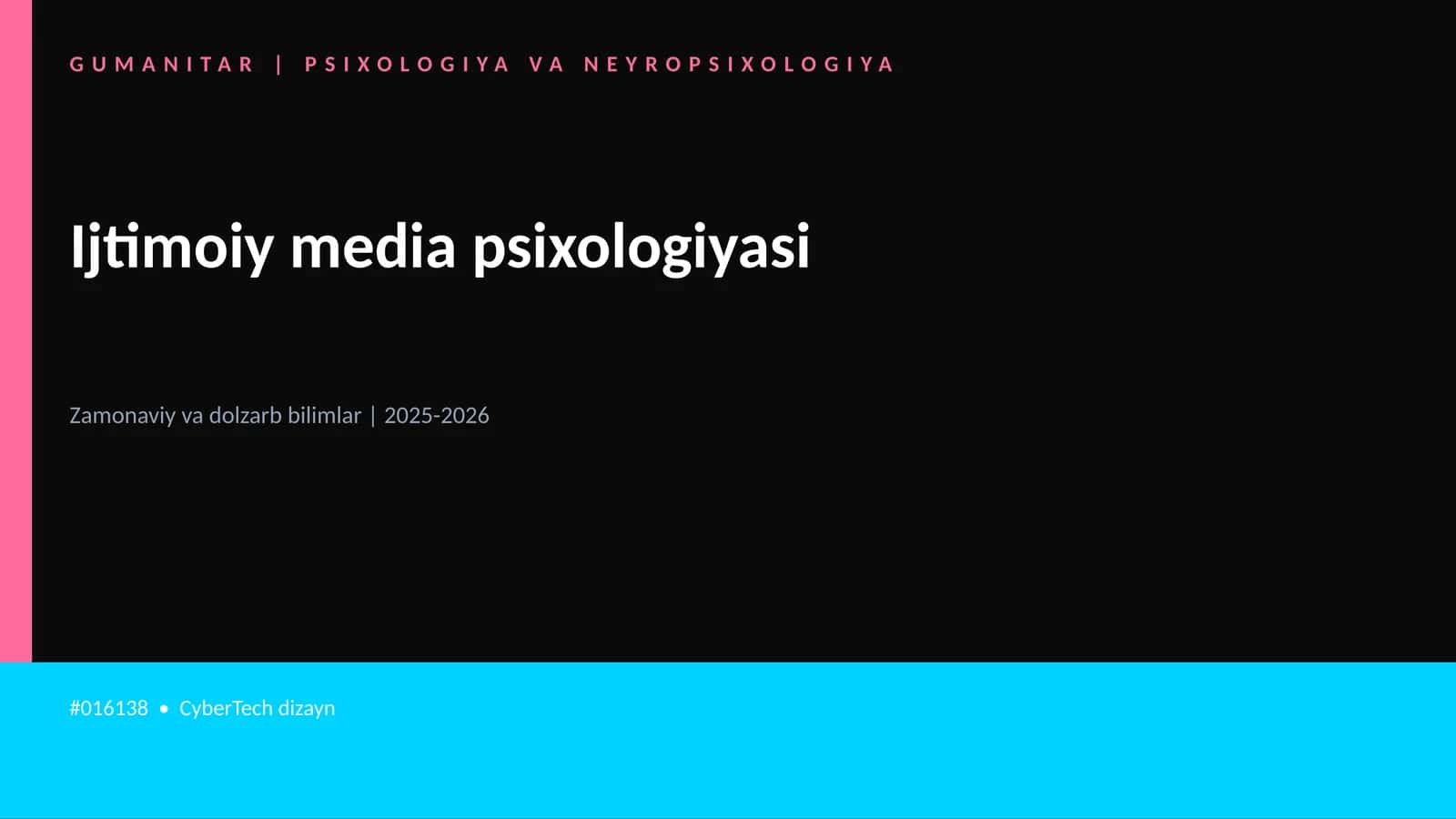 Ijtimoiy media psixologiyasi 1