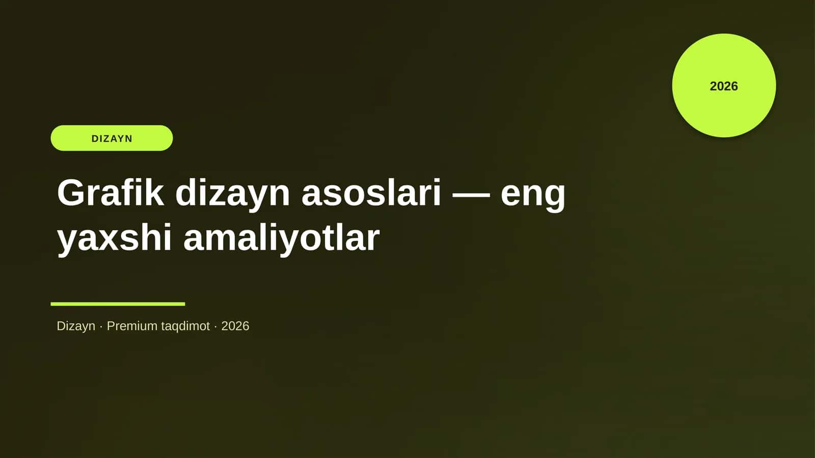 Grafik dizayn asoslari — eng yaxshi amaliyotlar 1