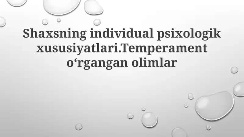 Temperament 1