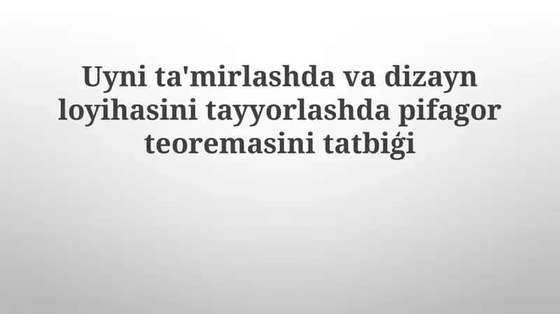 Pifagor teoremasi 1