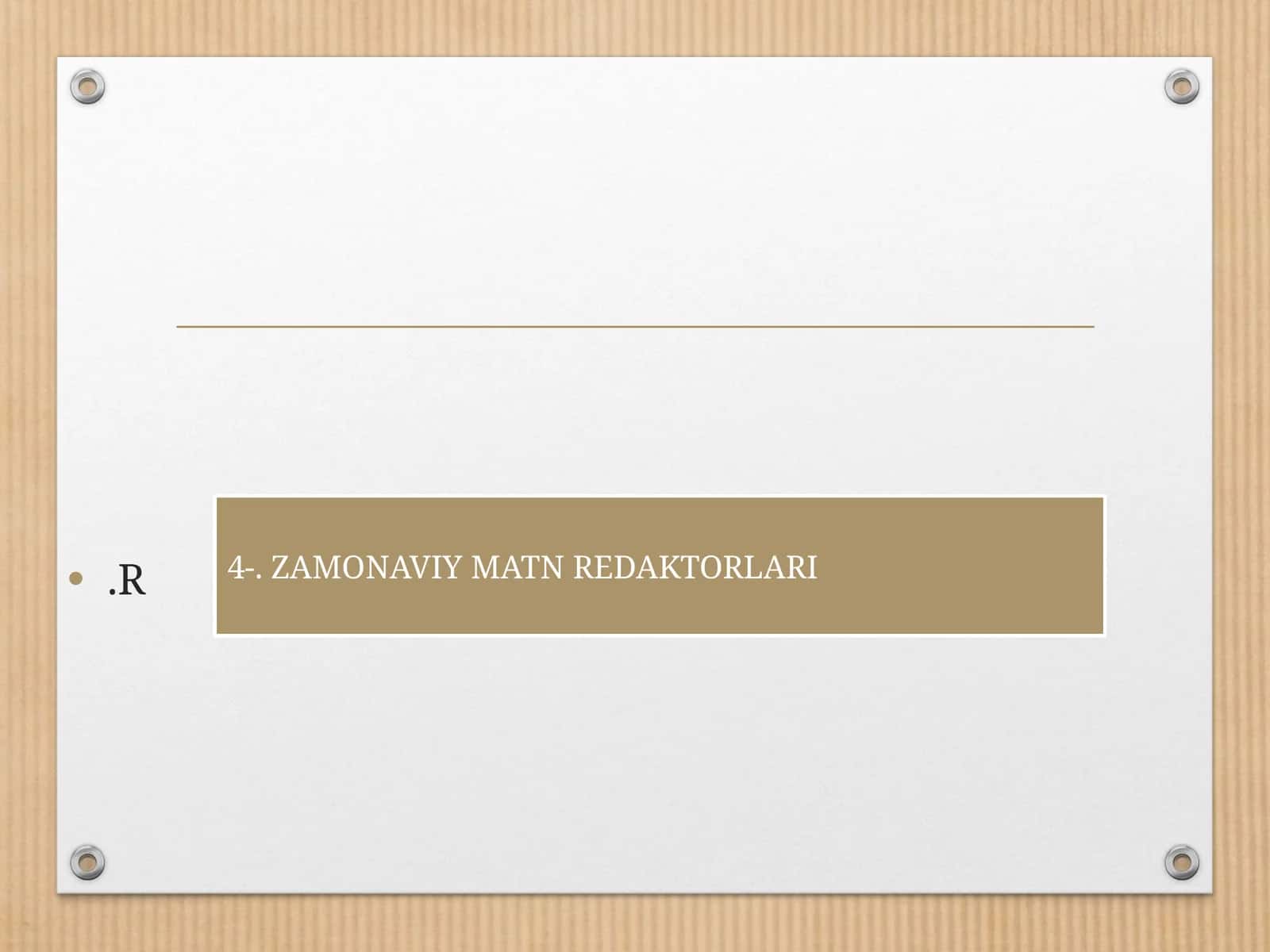 ZAMONAVIY MATN REDAKTORLARI 1