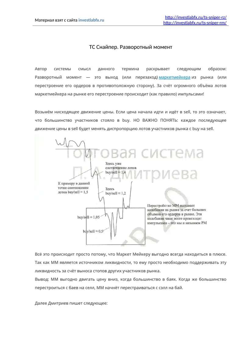 ТС Снайпер. Разворотный момент 1