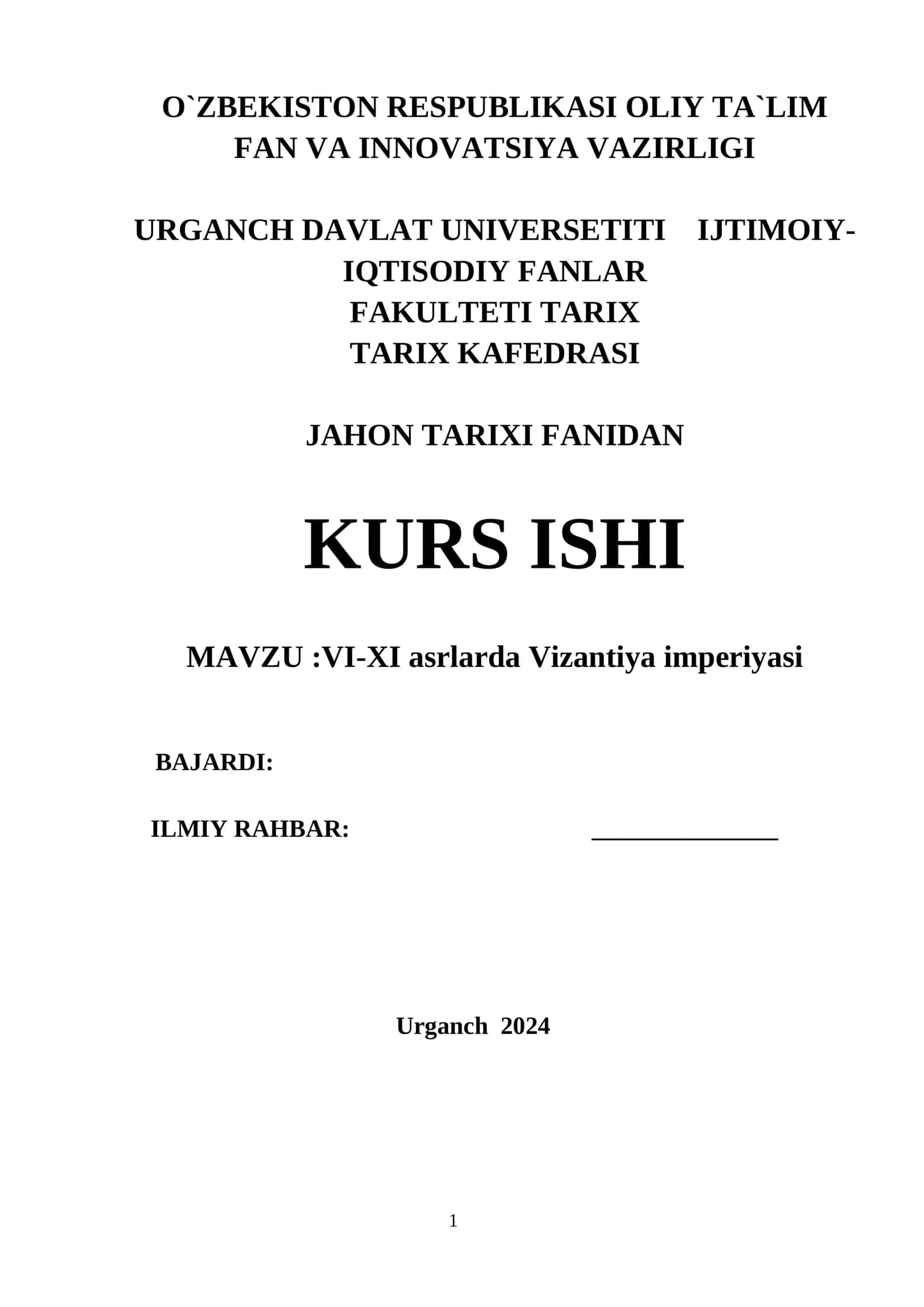 VI-XI asrlarda Vizantiya imperiyasi 1