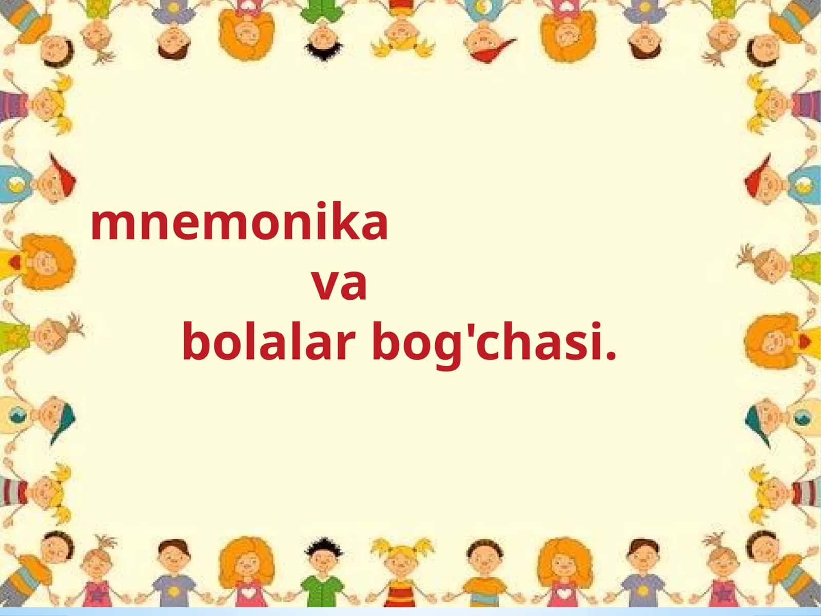 mnemonika va bolalar bog'chasi 1