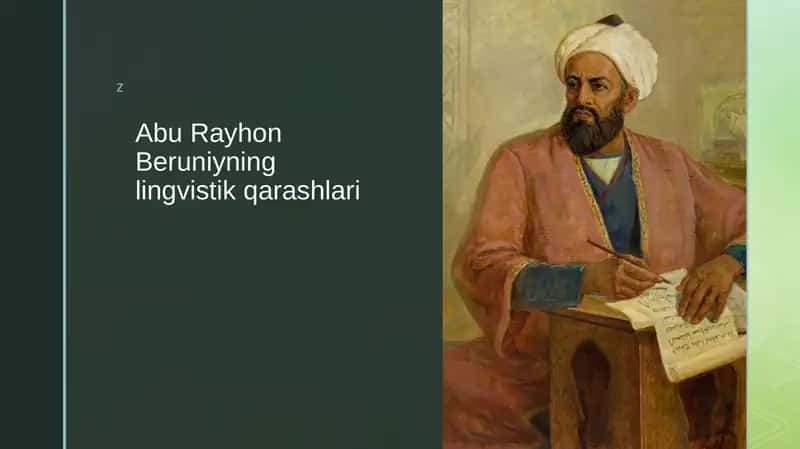 Abu Rayhon Beruniyning lingvistik qarashlari 1