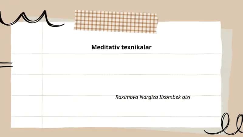 Nafasga yo‘naltirilgan meditatsiya 1