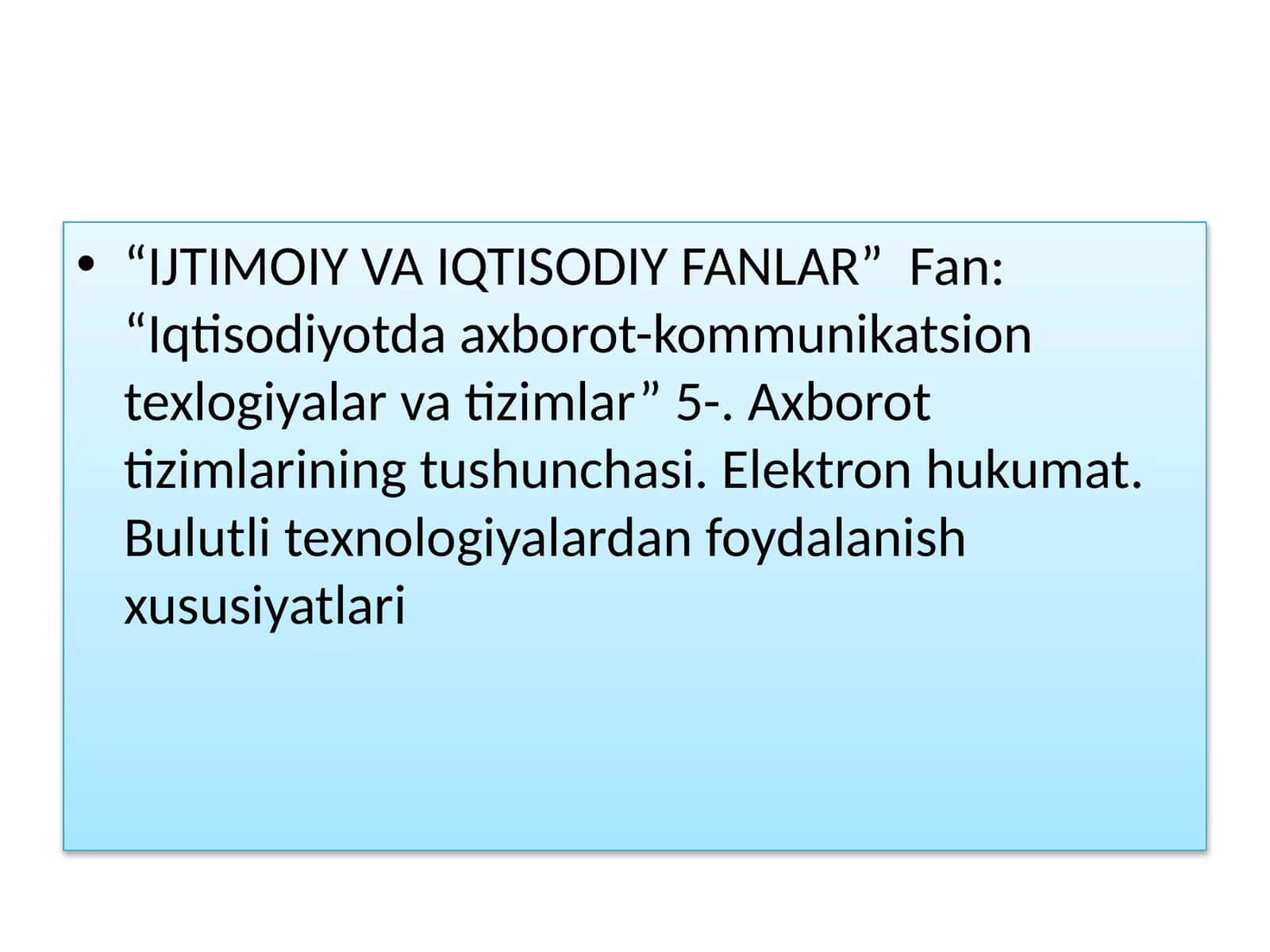 IJTIMOIY VA IQTISODIY FANLAR 1