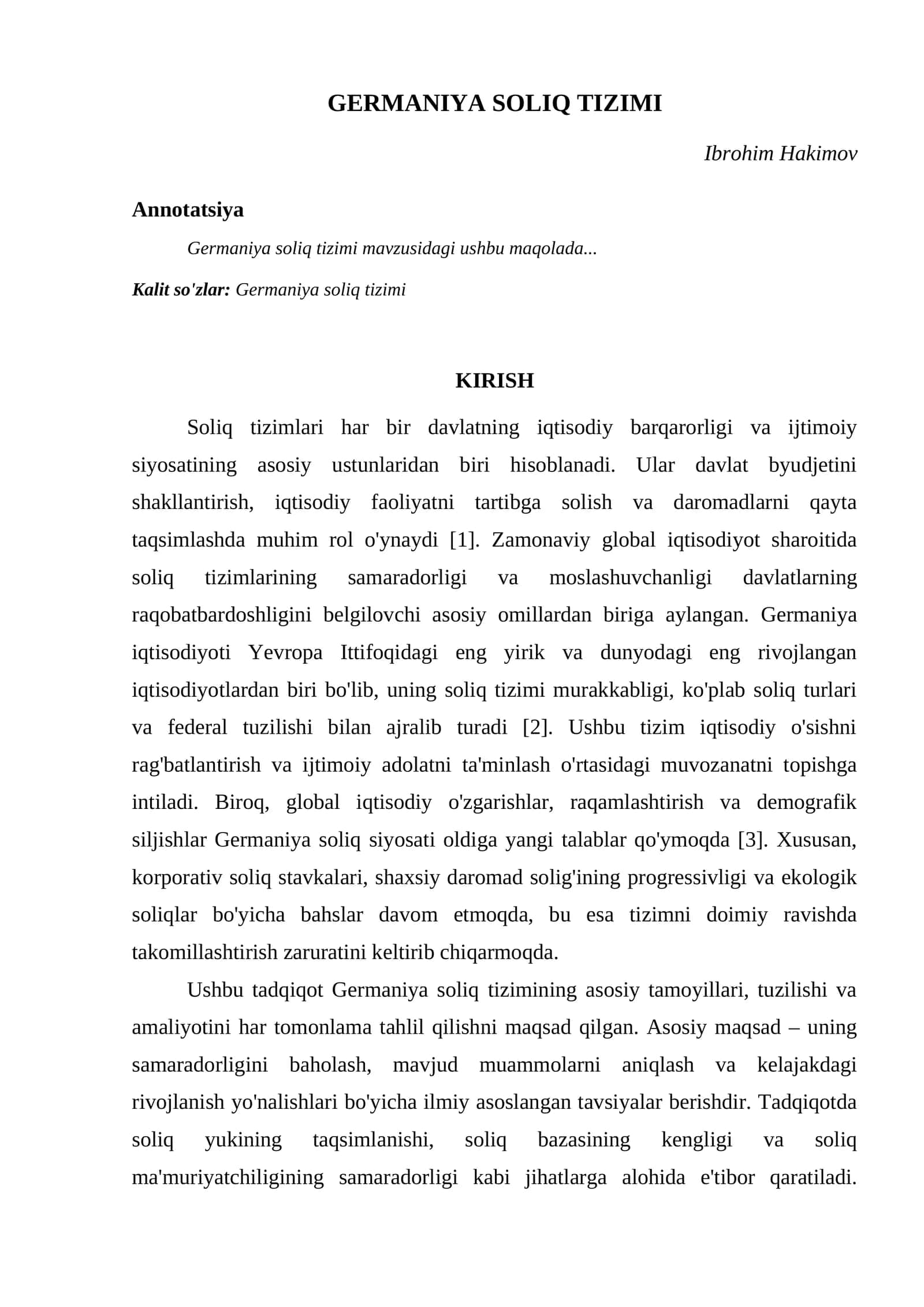 GERMANIYA SOLIQ TIZIMI 1