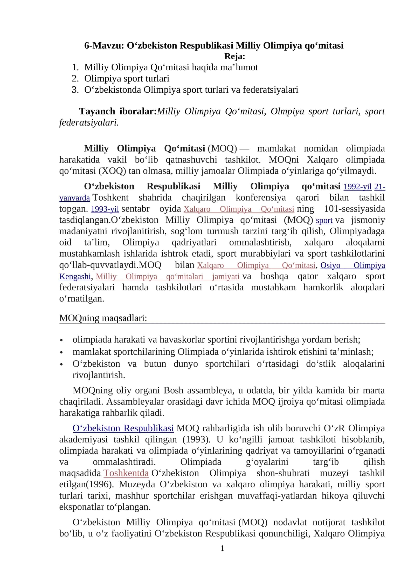 O‘zbekiston Respublikasi Milliy Olimpiya qo‘mitasi 1