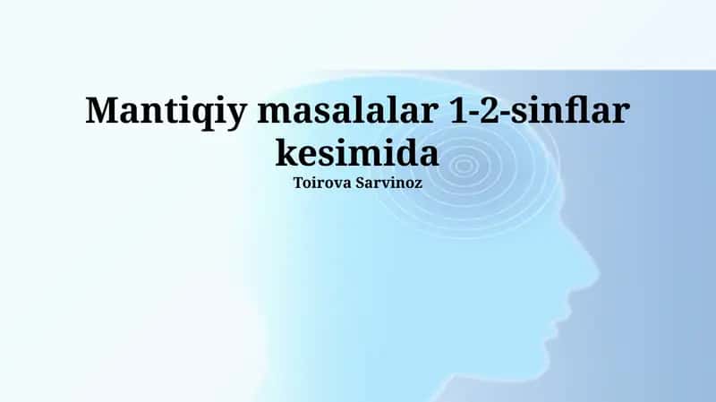 Mantiqiy masalalar 1-2-sinflar kesimida 1
