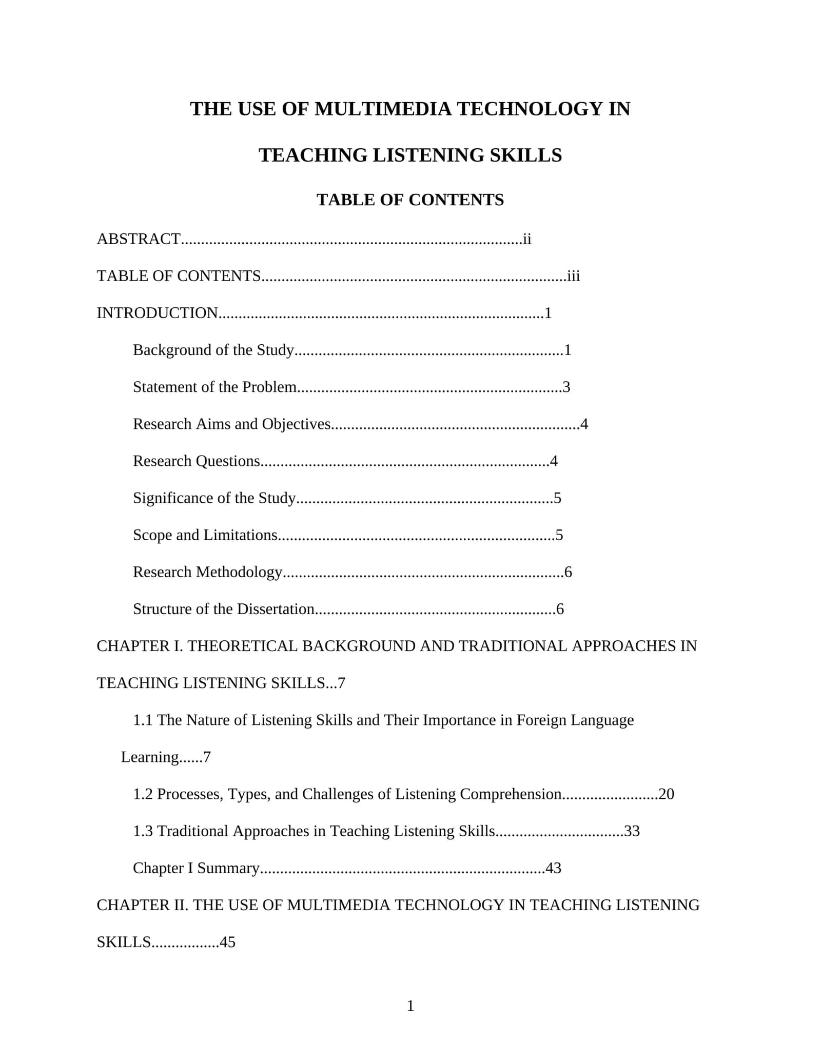 THE USE OF MULTIMEDIA TECHNOLOGY IN TEACHING LISTENING SKILLS 1