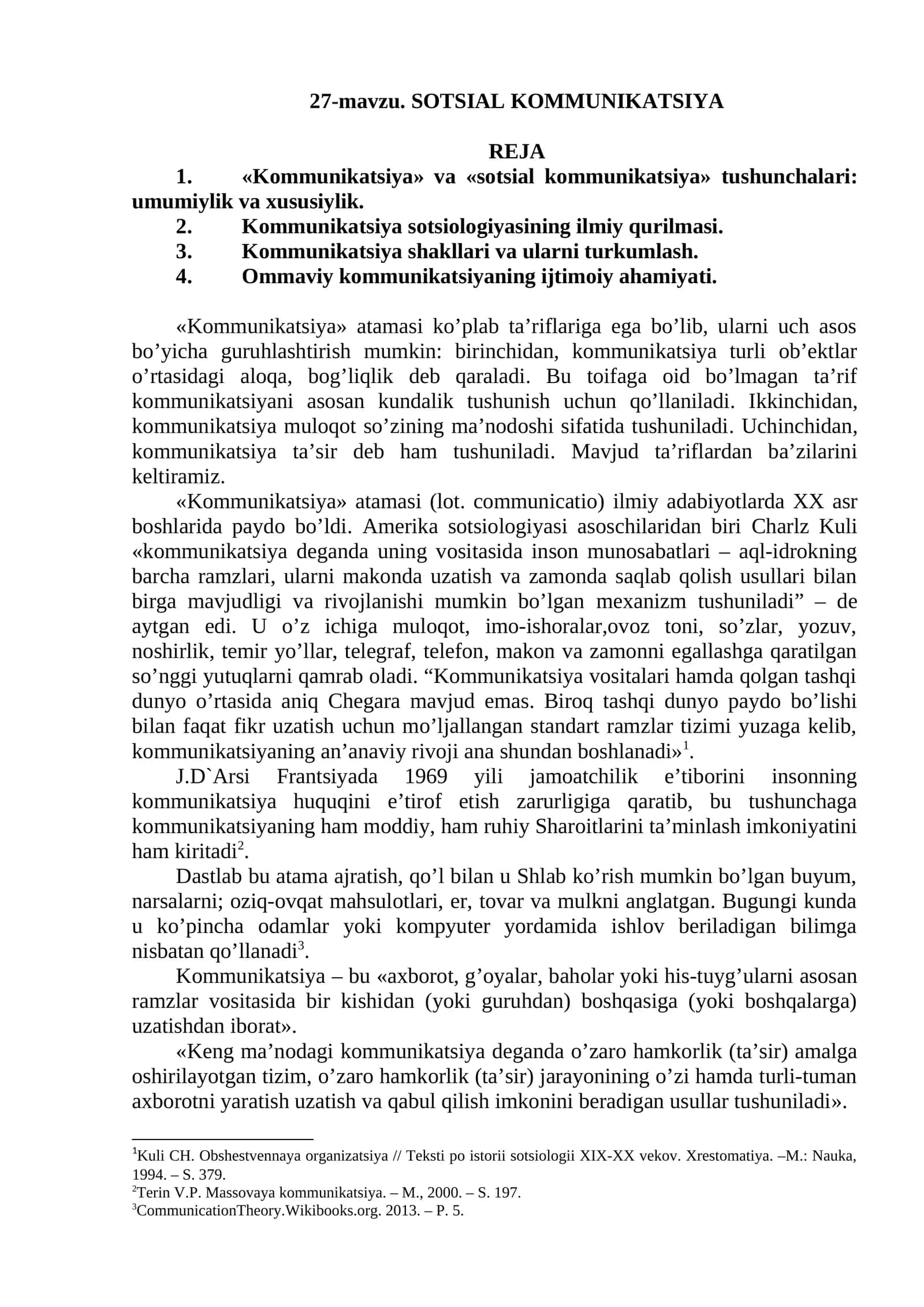 SOTSIAL KOMMUNIKATSIYA 1