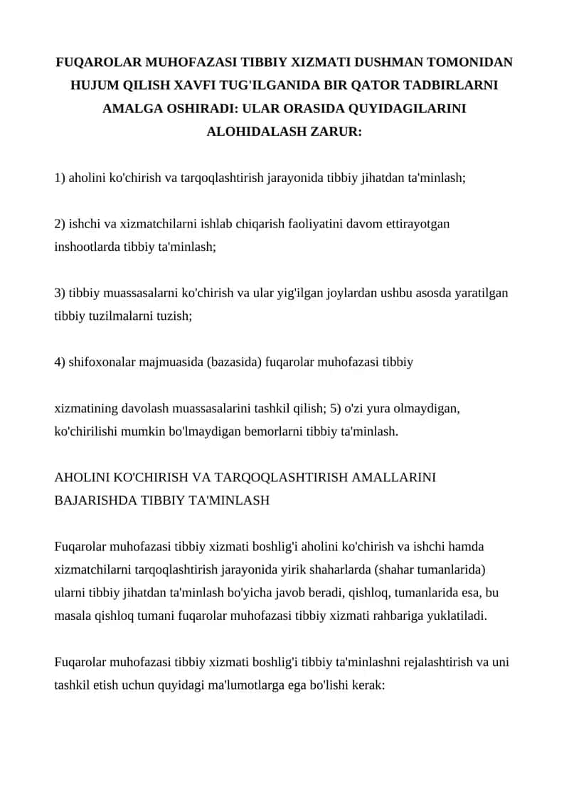 Fuqarolar muhofazasi tibbiy xizmati 1