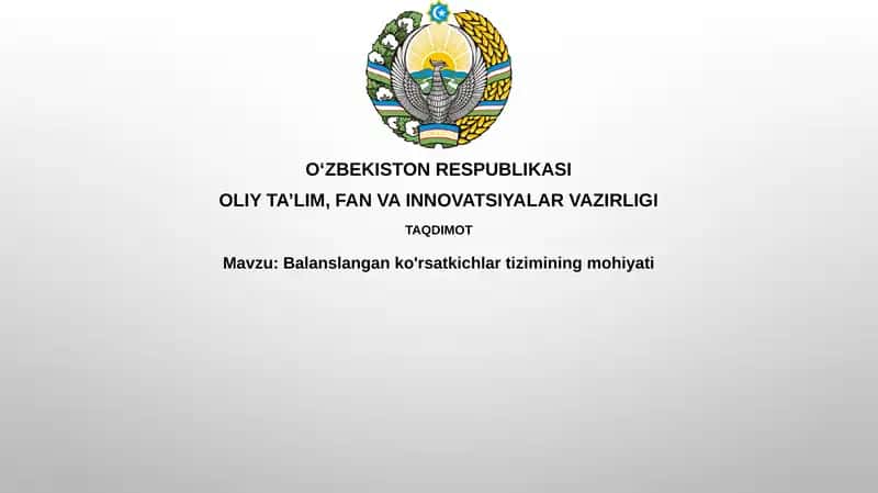 Balanslashgan ko‘rsatkichlar tizimi 1